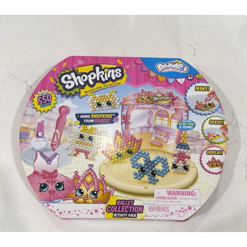 Shopkins Ballet Collection Beados Beads Activity Pack 550 Beads Craft NIB